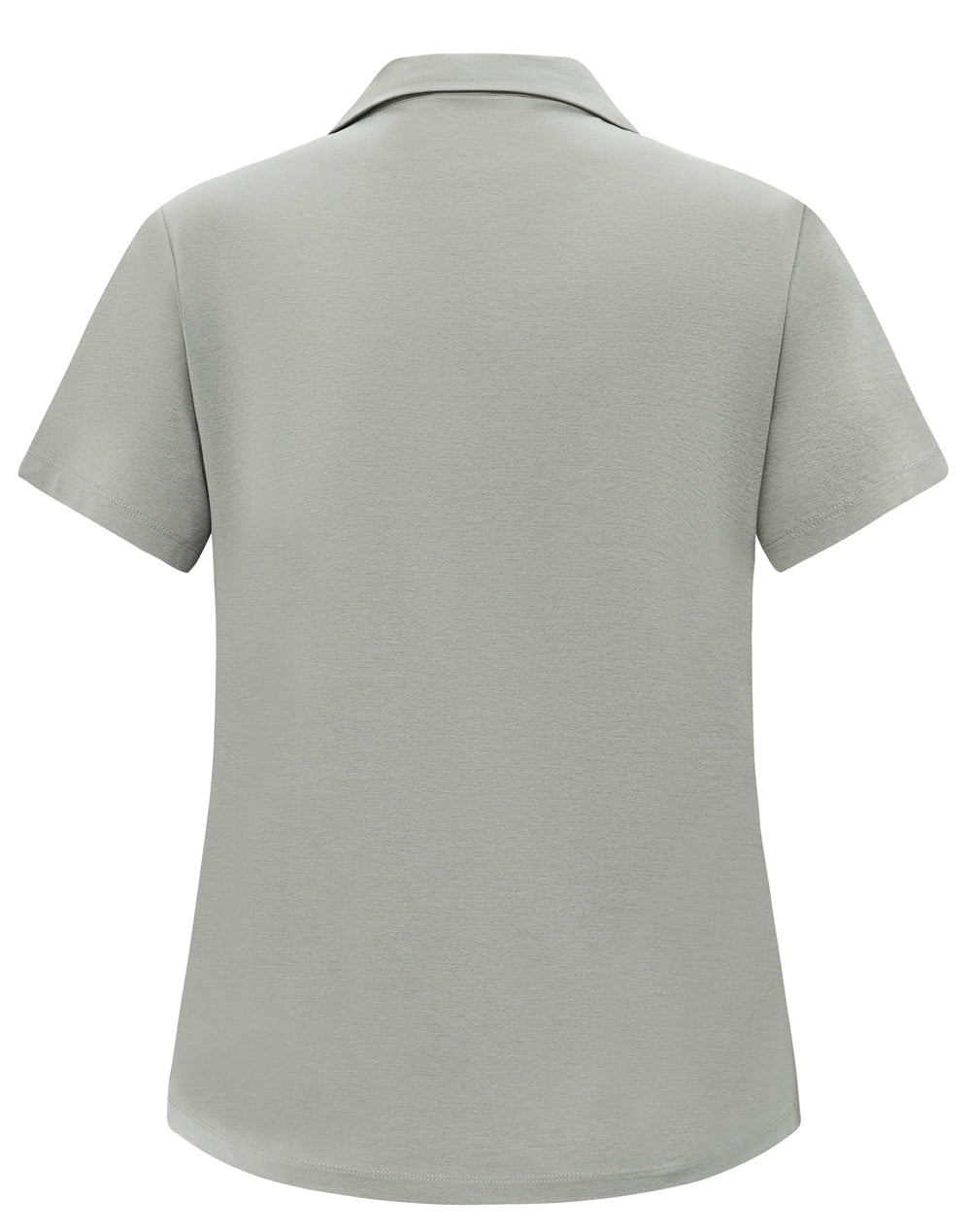 Womens High Performance Graphene Polo - Silver Grey - Back