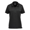 Women's Treeline Performance Short Sleeve Polo - Black - Front