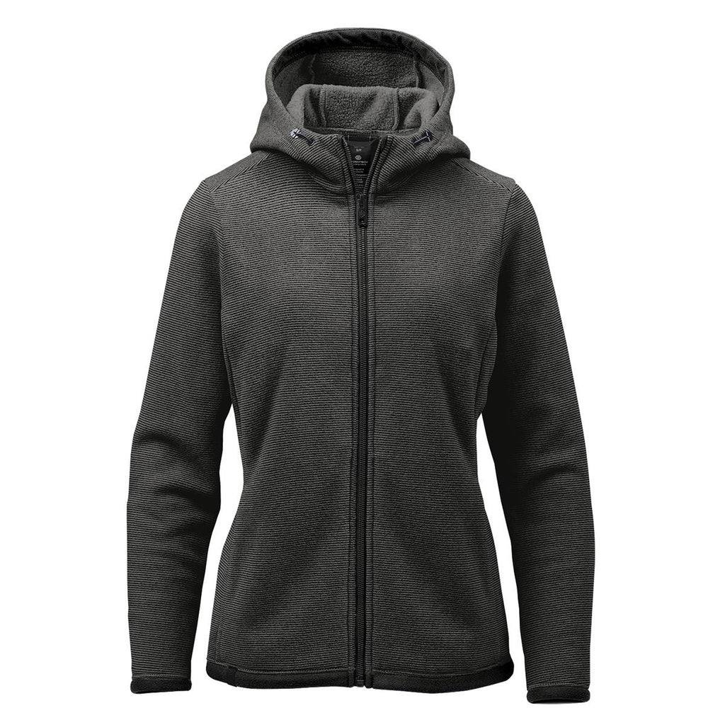 Women's Medusa Fleece Hoody - Charcoal Stripe - Front