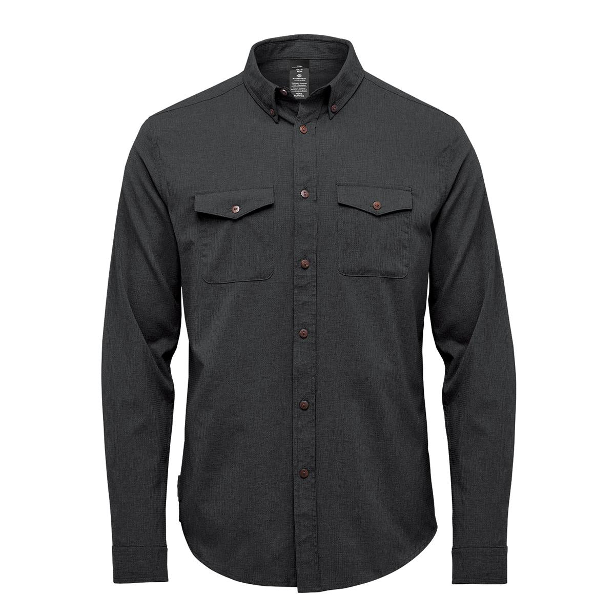 Men's Azores Quick Dry Shirt - Black - Front