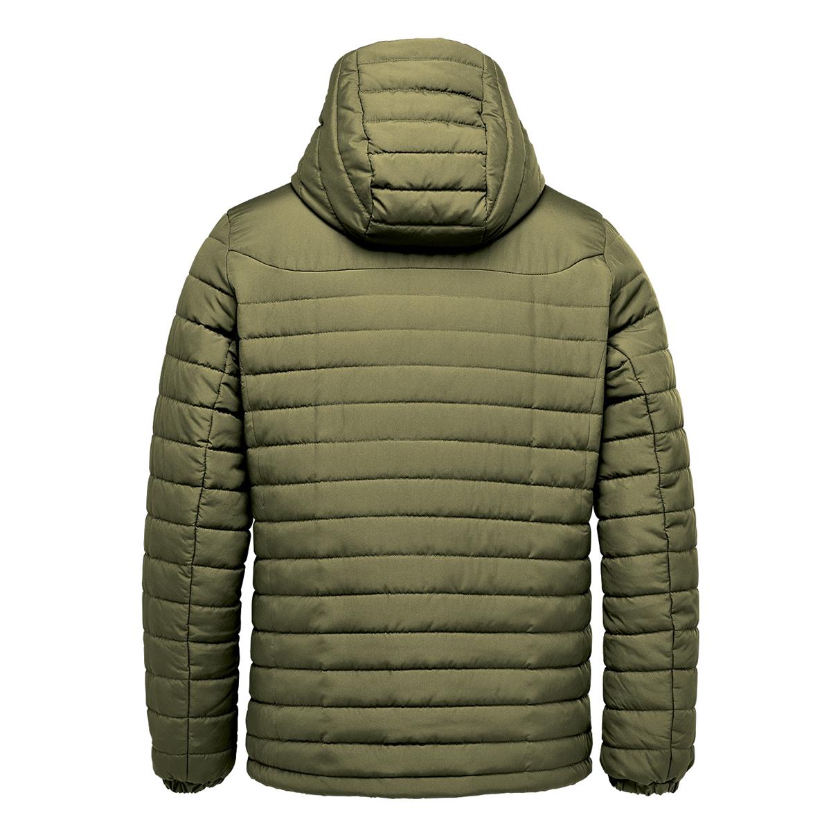 Men's Nautilus Quilted Hoody - Sage Green - Back