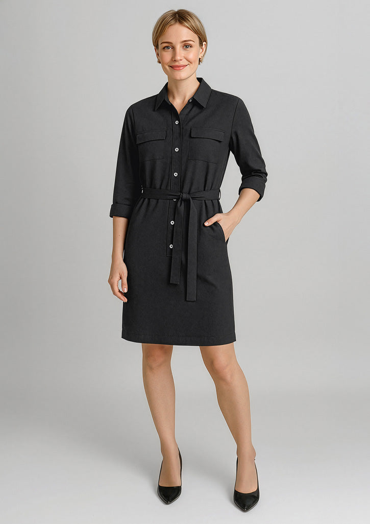 Chloe Womens Dress - Black - Model