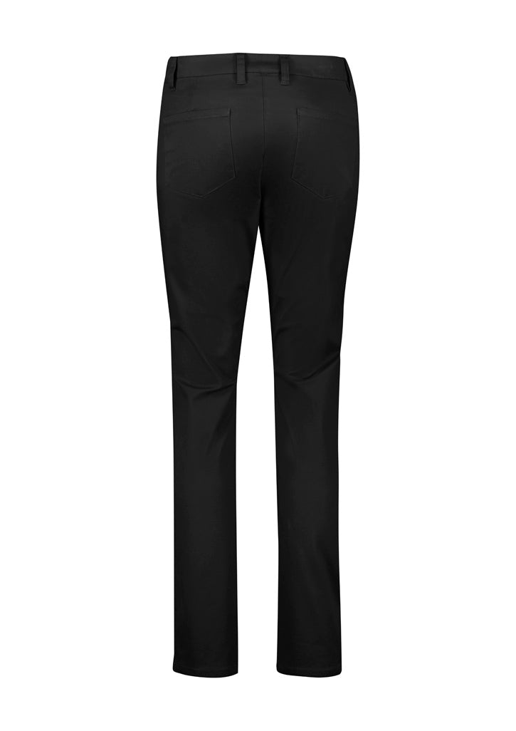 Traveller Womens Slim Leg Stretch Chino Pant - Black - Back