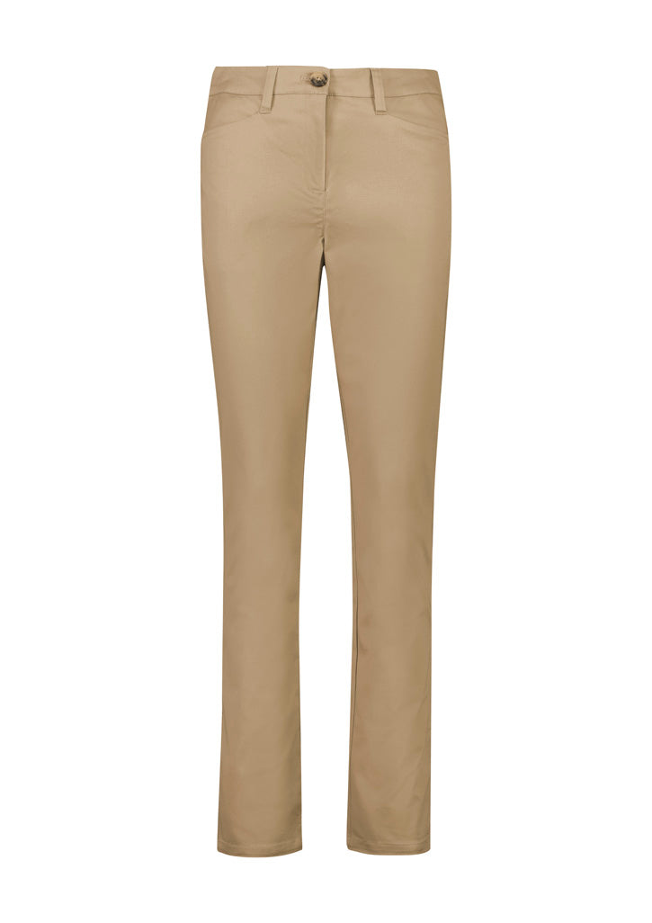 Traveller Womens Slim Leg Stretch Chino Pant - Desert - Front