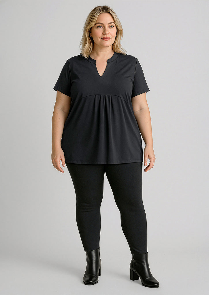 Scuba Ponte Womens High-rise Pull-on Corporate Legging - Black - Model