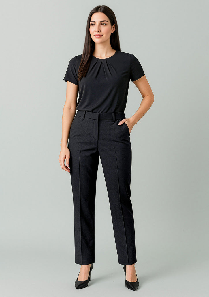Renew Womens Tapered Adjustable Waist Pant - Pencil Black - Model