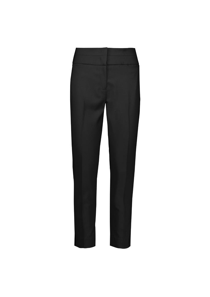 Renew Womens 7/8 Mid-Waist Slim Leg Pant - Pencil Black - Front