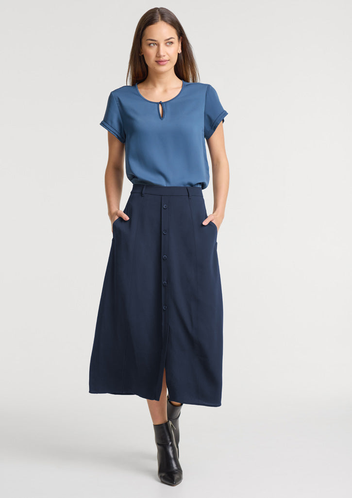 Sammy Womens Skirt - Navy - Model