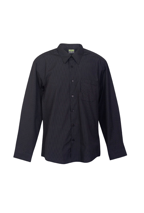 Mens Urban Stripe Shirt - Black/White - Front