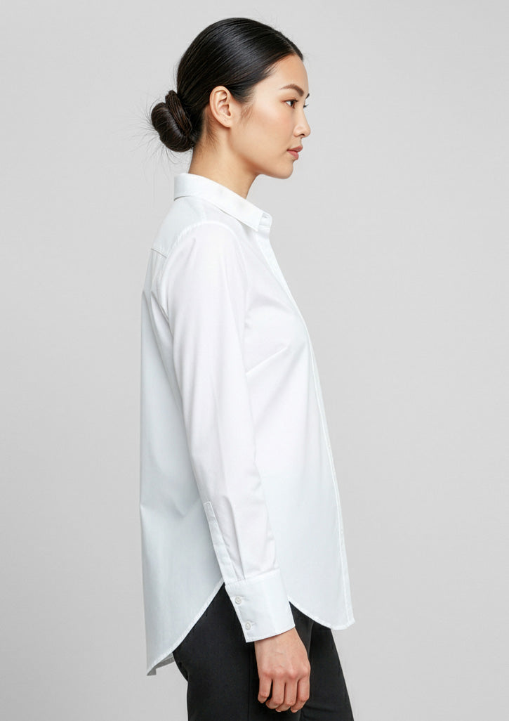 Camden Womens Long Sleeve Shirt - White - Model