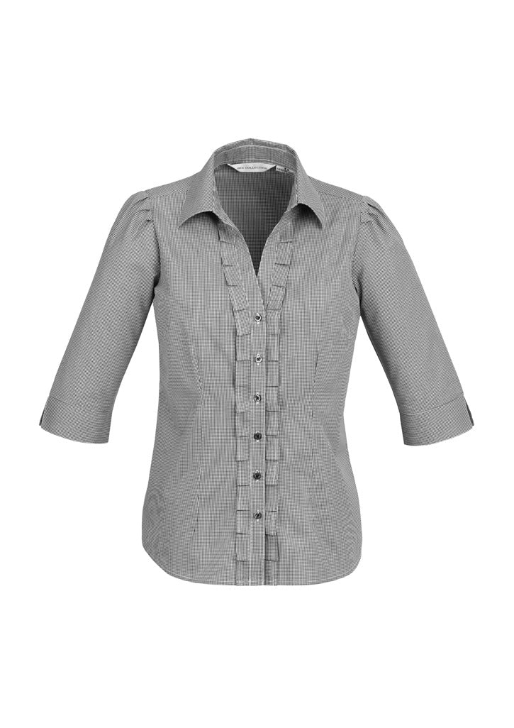 Edge Womens 3/4 Sleeve Shirt - Black - Front