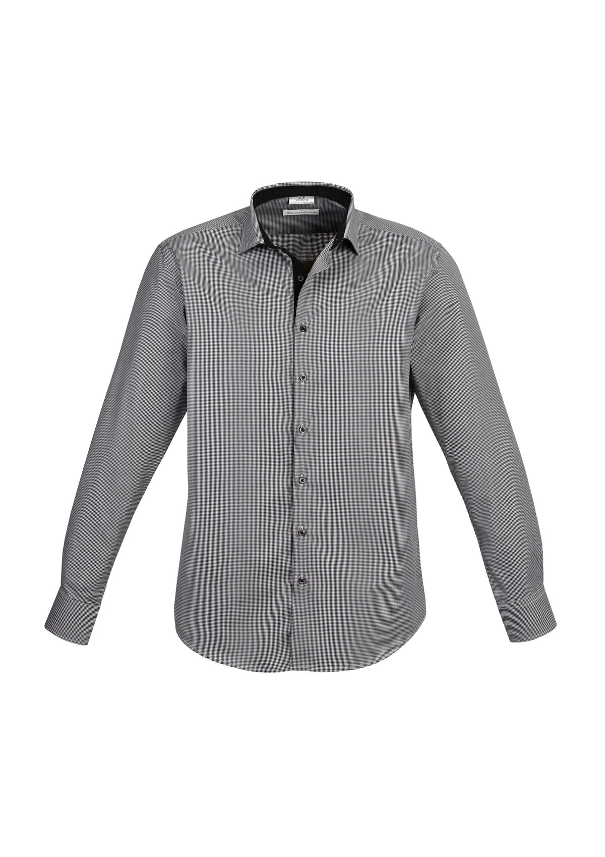 Edge Mens Long Sleeve Shirt - Black - Front