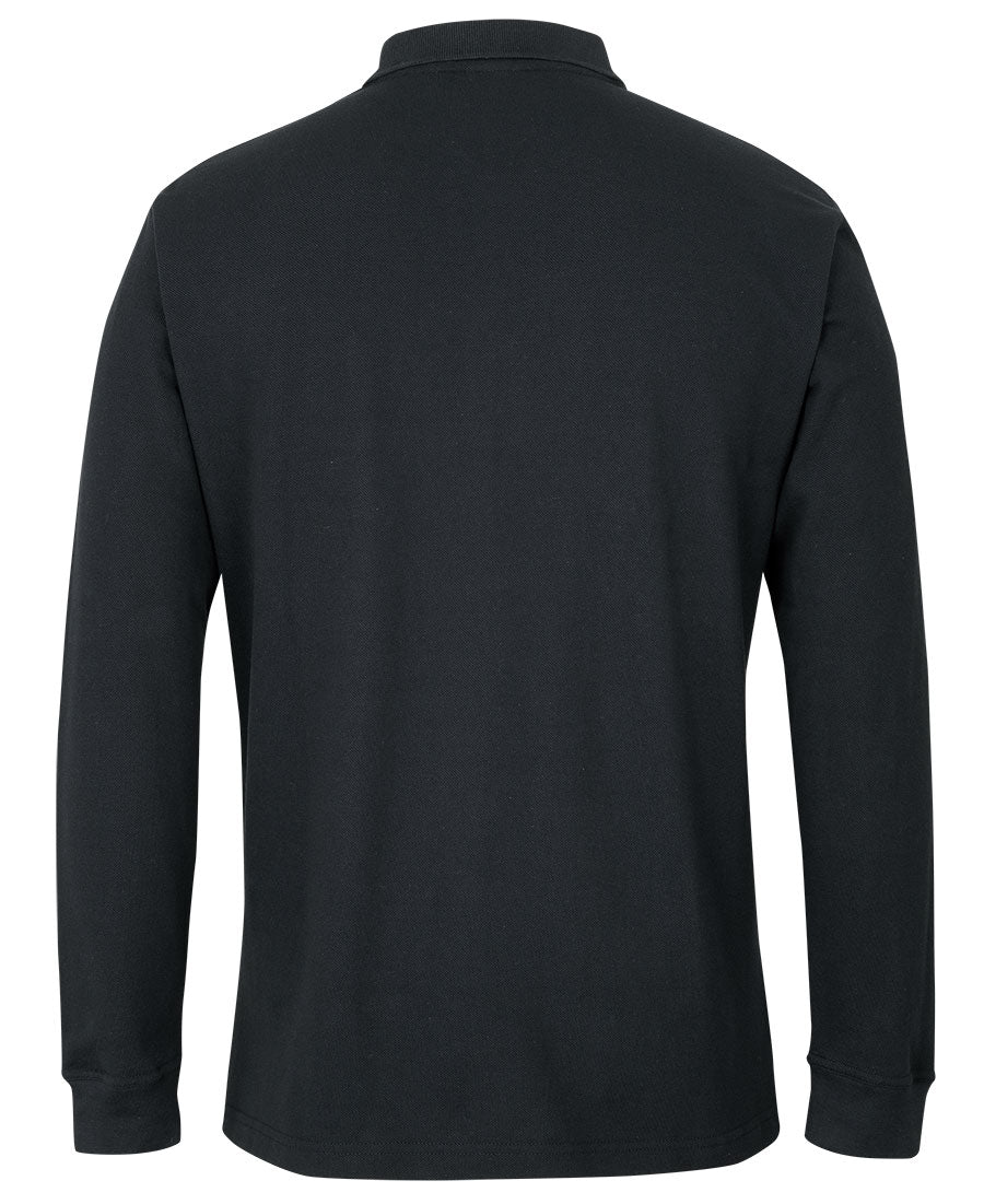 C of C L/S Pique Polo - Black - Back