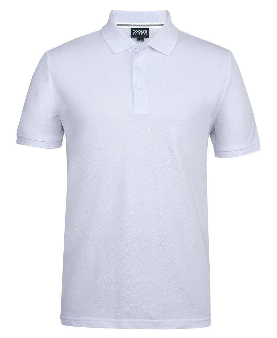 C of C Pique Polo - White - Front