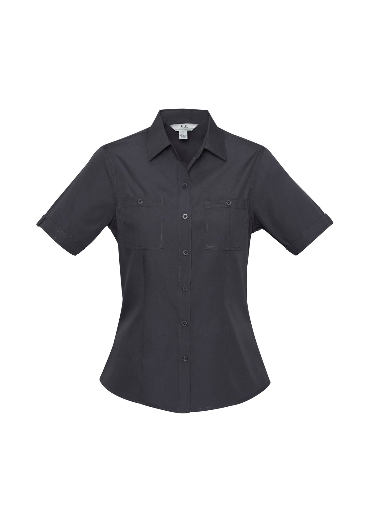 Bondi Womens Short Sleeve Shirt - Charcoal - Front