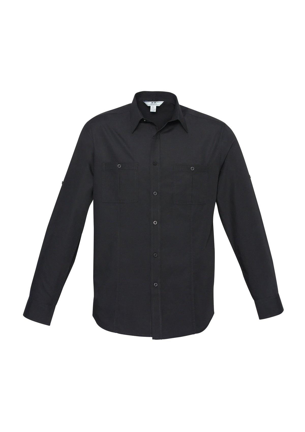 Bondi Mens Long Sleeve Shirt - Black - Front