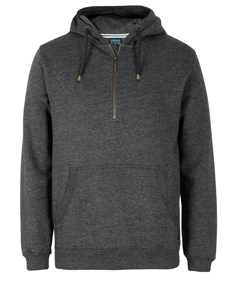 C of C Brass 1/2 Zip Hoodie - Graphite Marle - Front