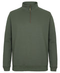 C of C Brass 1/2 Zip Sweat - Army - Front