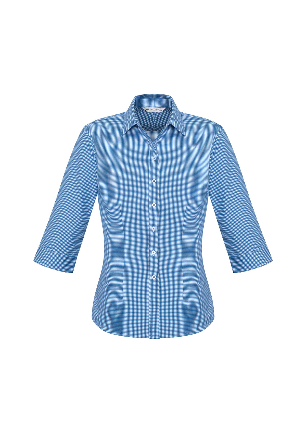 Ellison Womens 3/4 Sleeve Shirt - French Blue - Front
