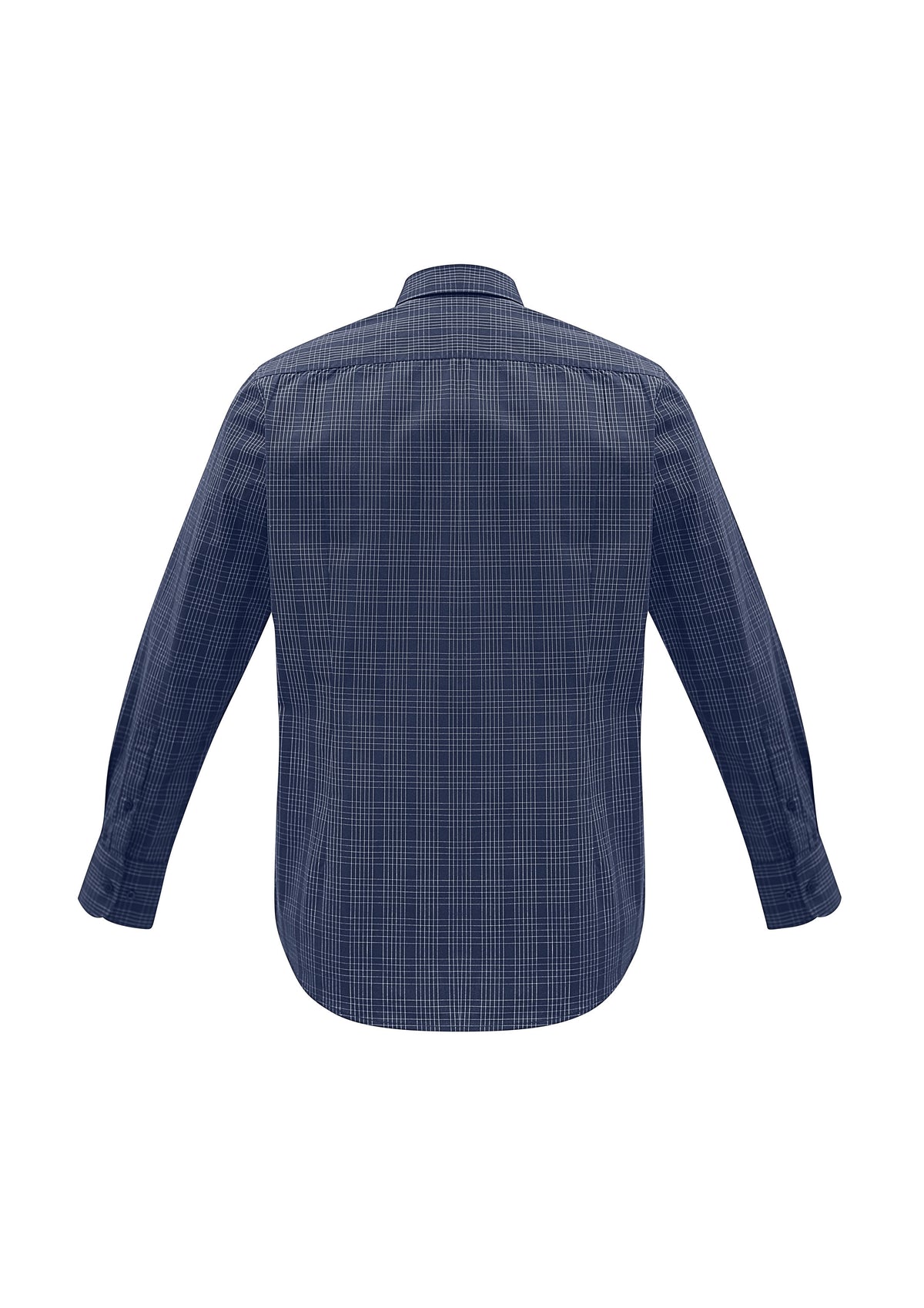 Harper Mens Long Sleeve Shirt - Ink/Silver - Back