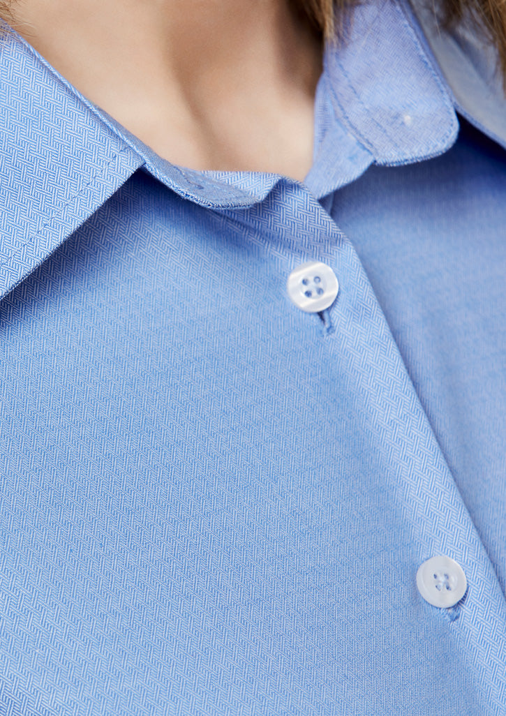 Regent Womens 3/4 Sleeve Shirt - Blue - Model