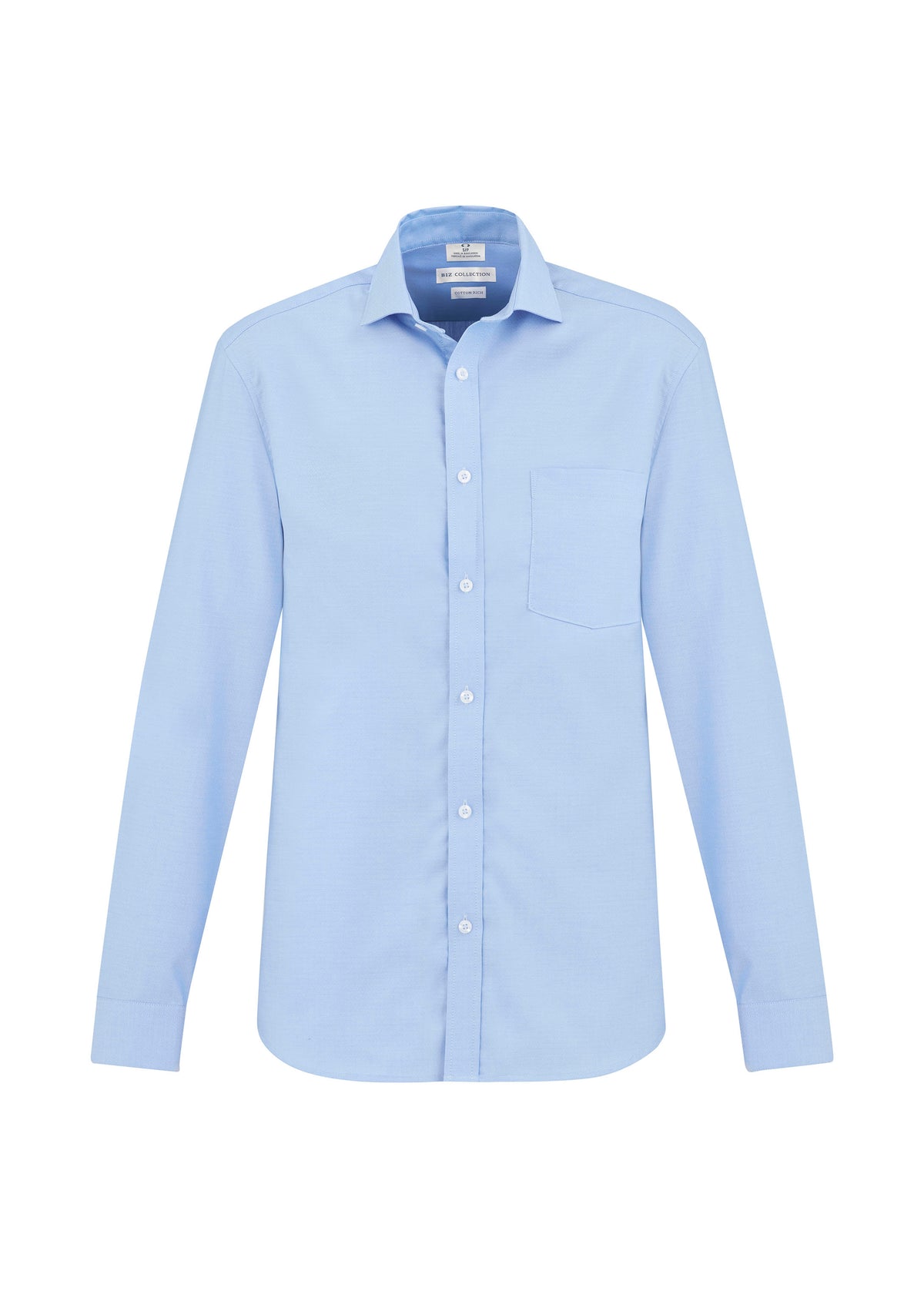 Regent Mens Long Sleeve Shirt - Blue - Front