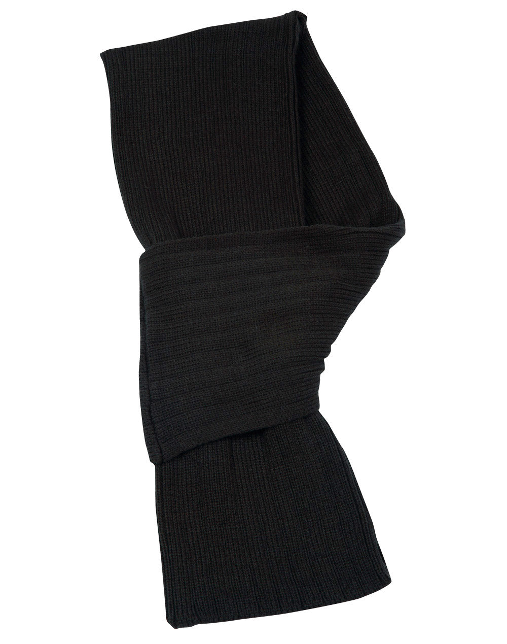 Cable Knit Scarf (Acrylic knit with cable row feature) - SCF02 - Charcoal