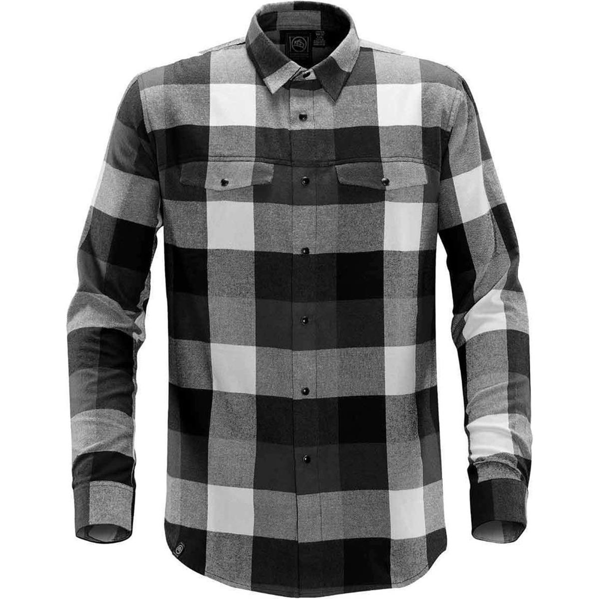 Men's Logan Snap Front Shirt - Black / Dolphin - Front