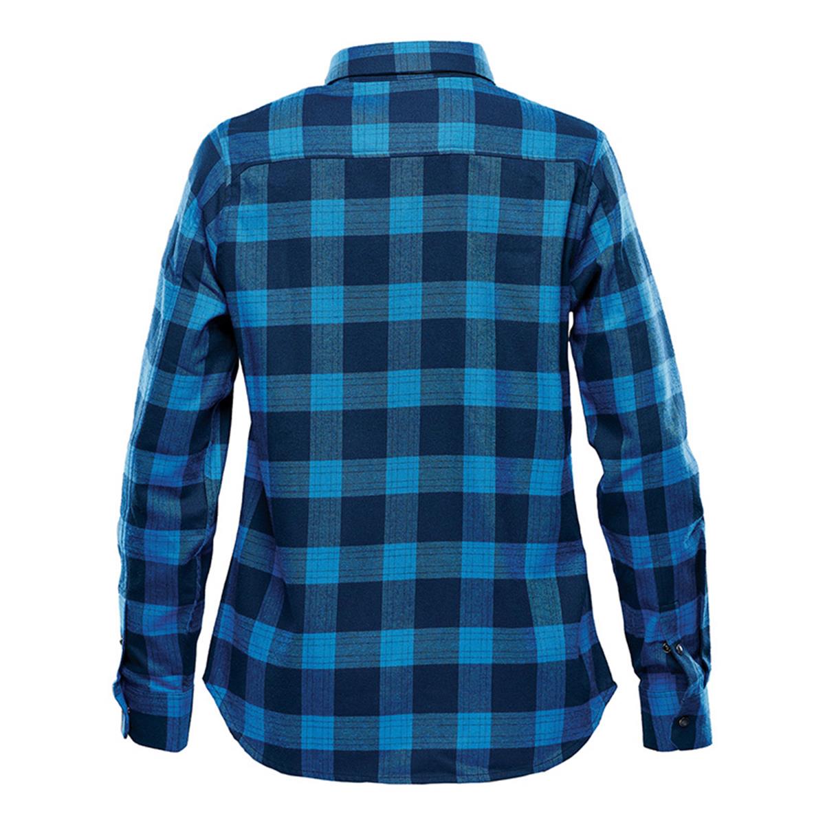 Women's Logan Snap Front Shirt - Royal Plaid - Back