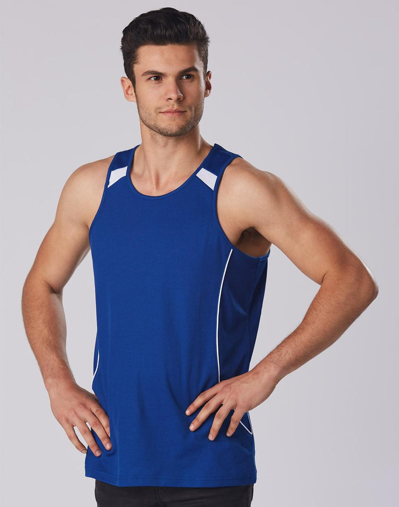Winning Spirit Men's Truedry Fashion Singlet SL53