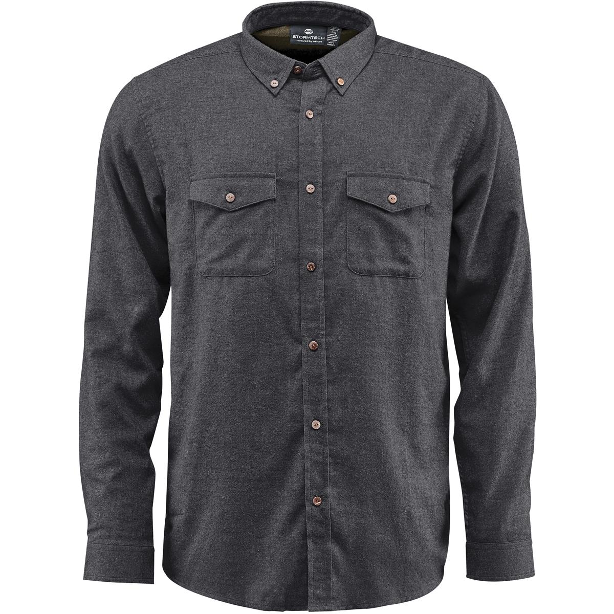 Men's Cambridge L/S Shirt - Charcoal - Front