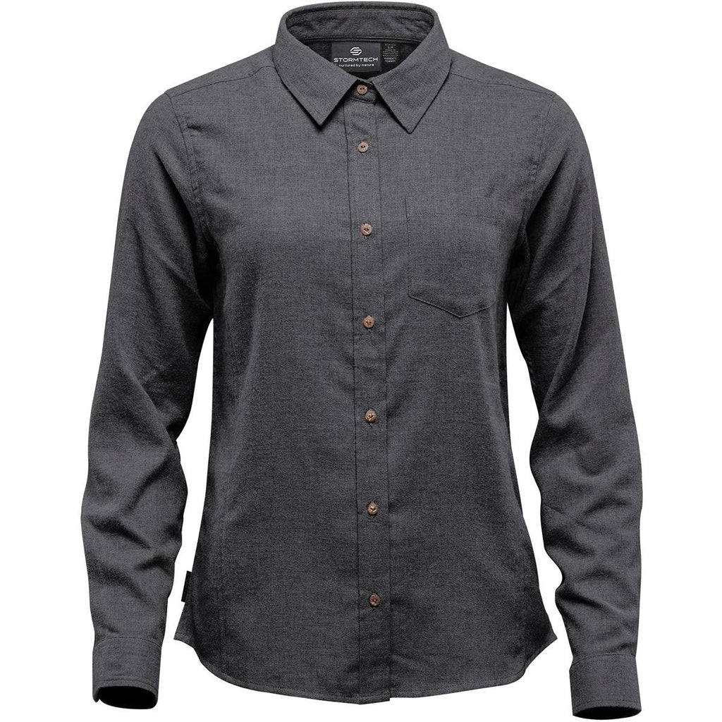 Women's Cambridge L/S Shirt - Charcoal - Front