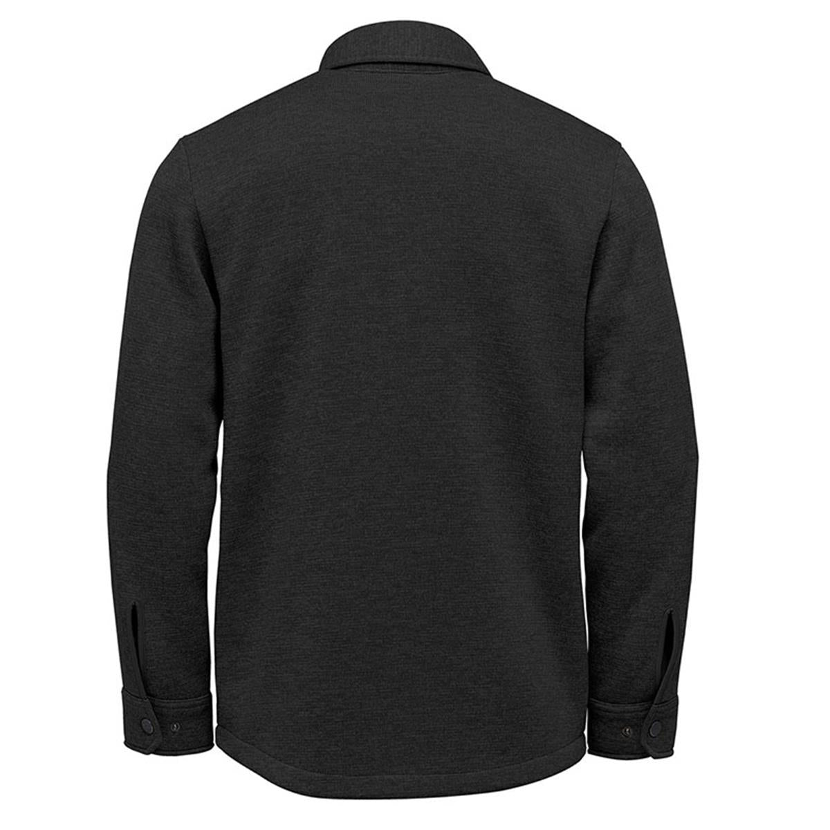 Unisex Avalante Fleece Shacket - Black Heather - Back