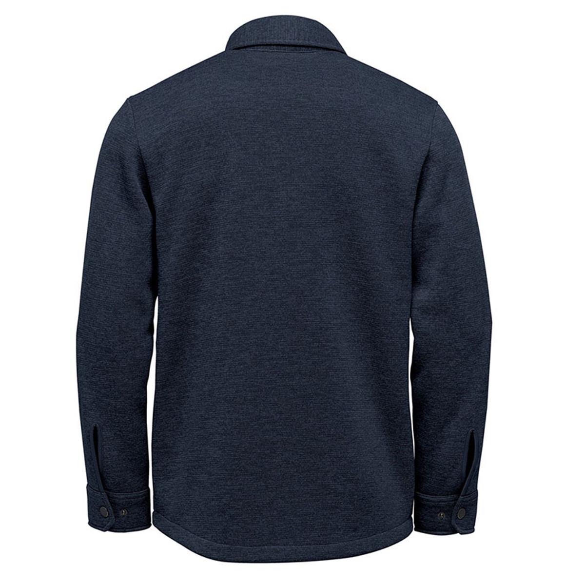 Unisex Avalante Fleece Shacket - Navy Heather - Back
