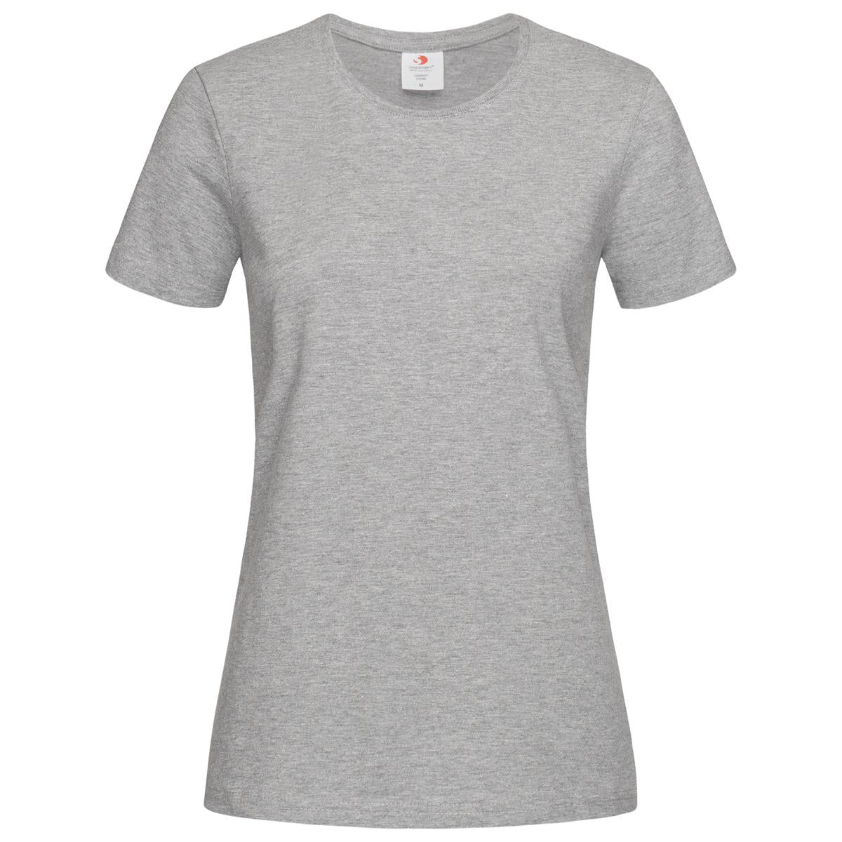 Women's Heavyweight Comfort-T Crew Neck - Grey Heather - Front
