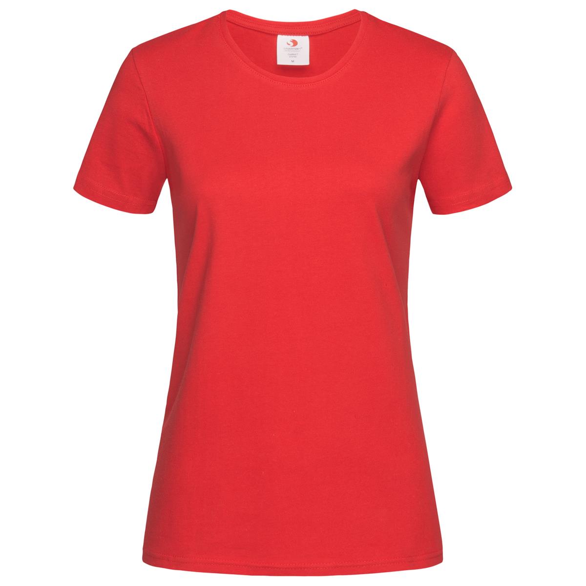Women's Heavyweight Comfort-T Crew Neck - Scarlet Red - Front