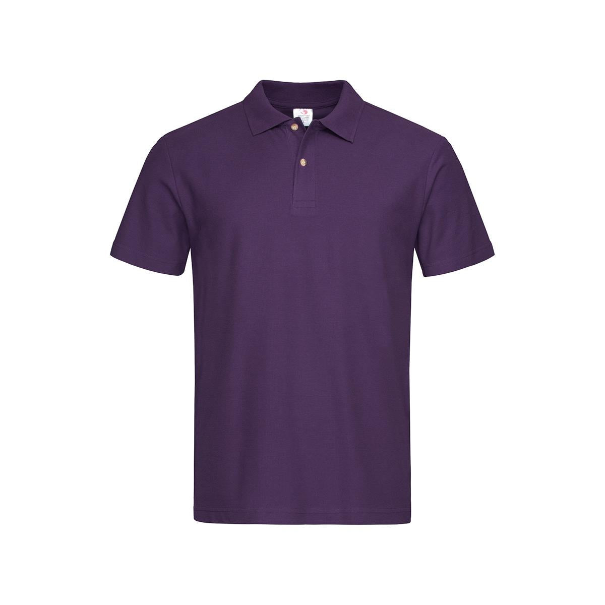 Men's Heavyweight Polo - Deep Berry - Front