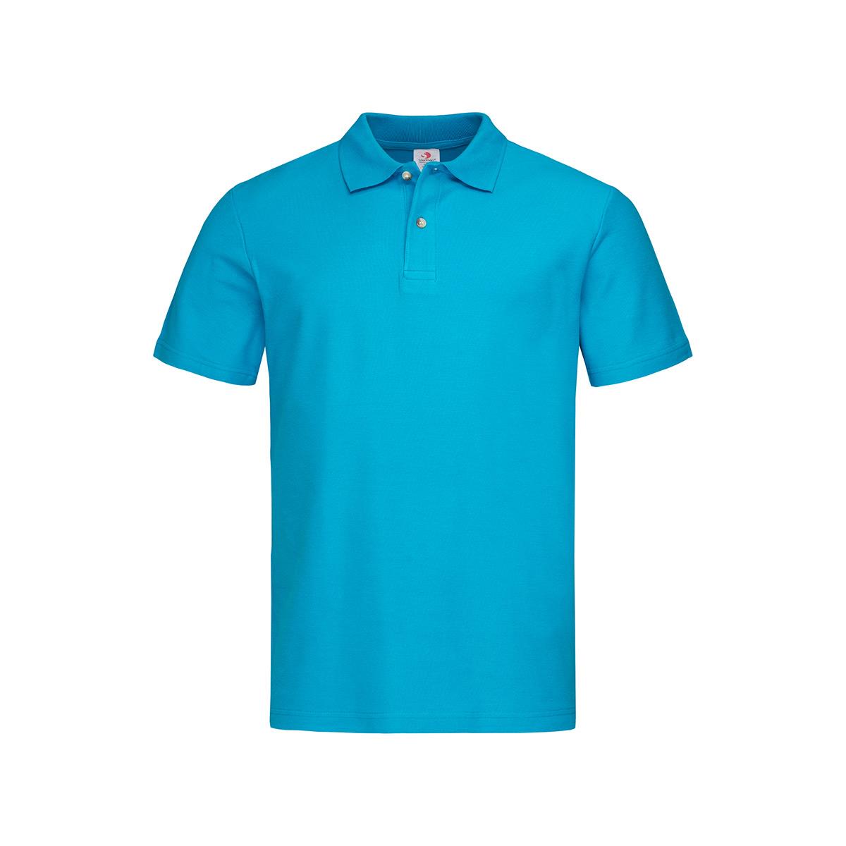 Men's Heavyweight Polo - Ocean Blue - Front
