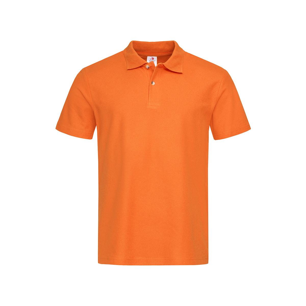 Men's Heavyweight Polo - Orange - Front
