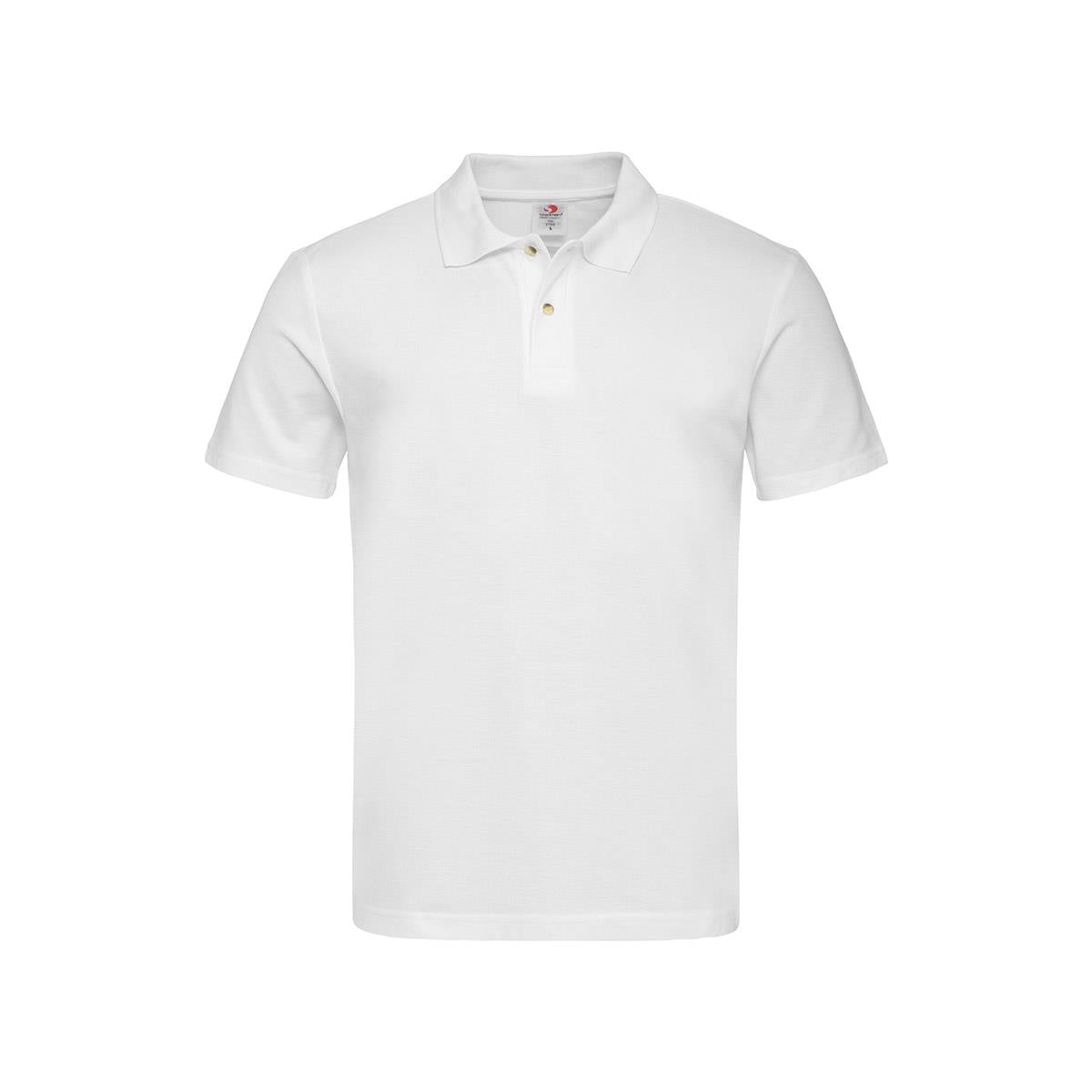 Men's Heavyweight Polo - White - Front