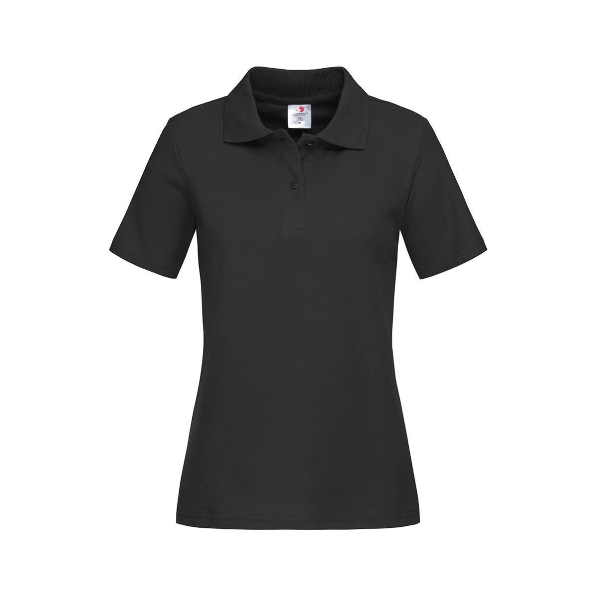 Women's Heavyweight Polo - Black Opal - Front