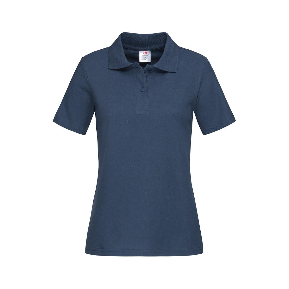 Women's Heavyweight Polo - Navy - Front