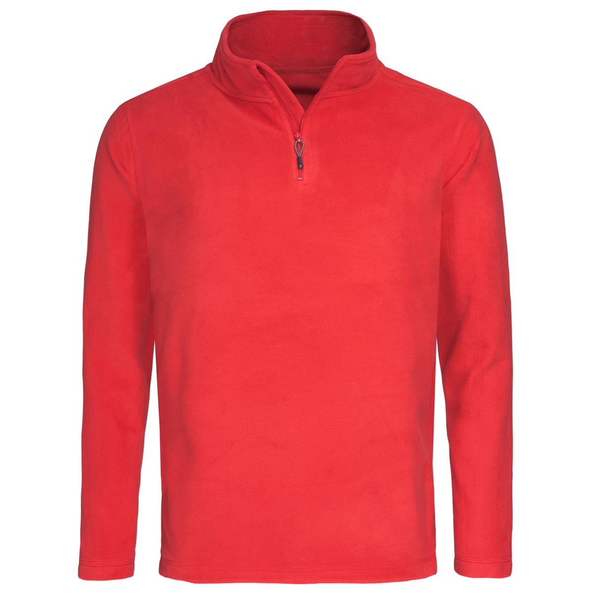 Men's Active Fleece Half-Zip - Scarlet Red - Front
