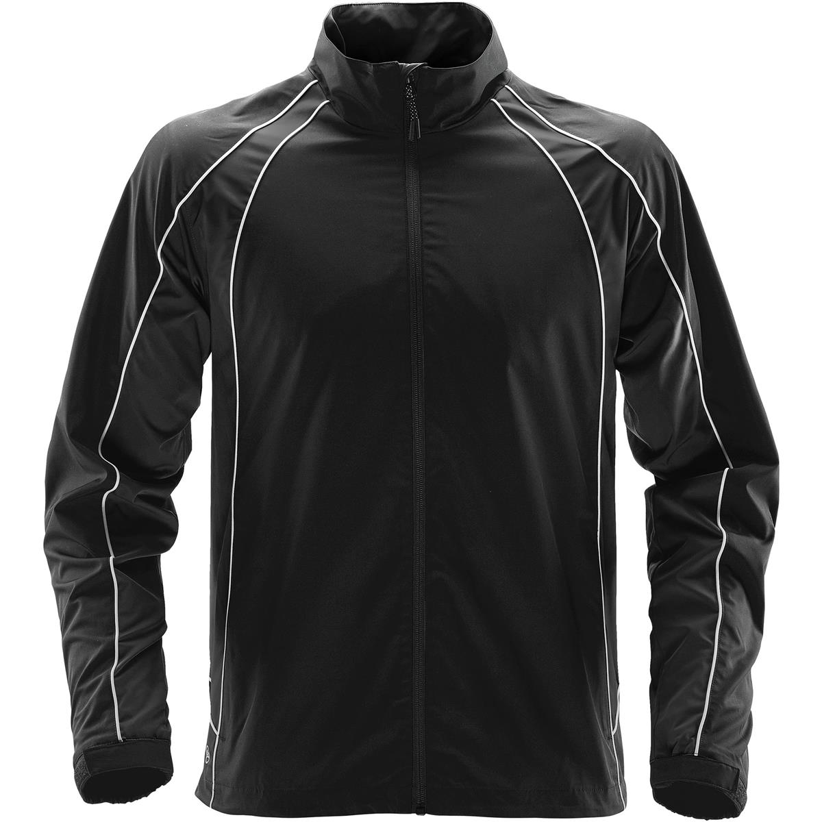 Men's Warrior Training Jacket - Black / Black / White - Front