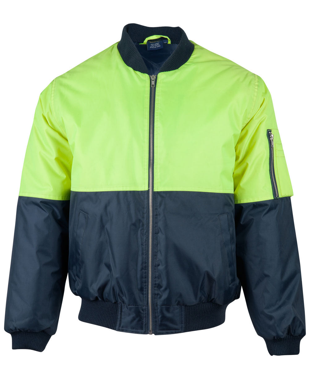 Hi-Vis Two Tone Flying Jacket - SW06A - Yellow / Navy