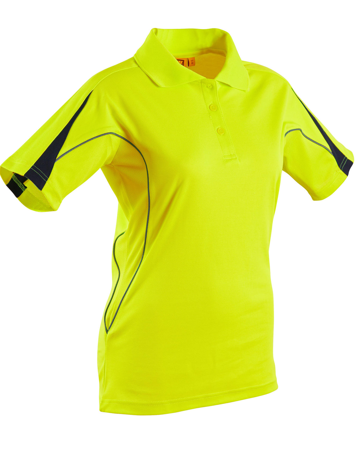 Ladies' Fashion Hi-Vis S/S Polo - SW26A - Yellow / Navy