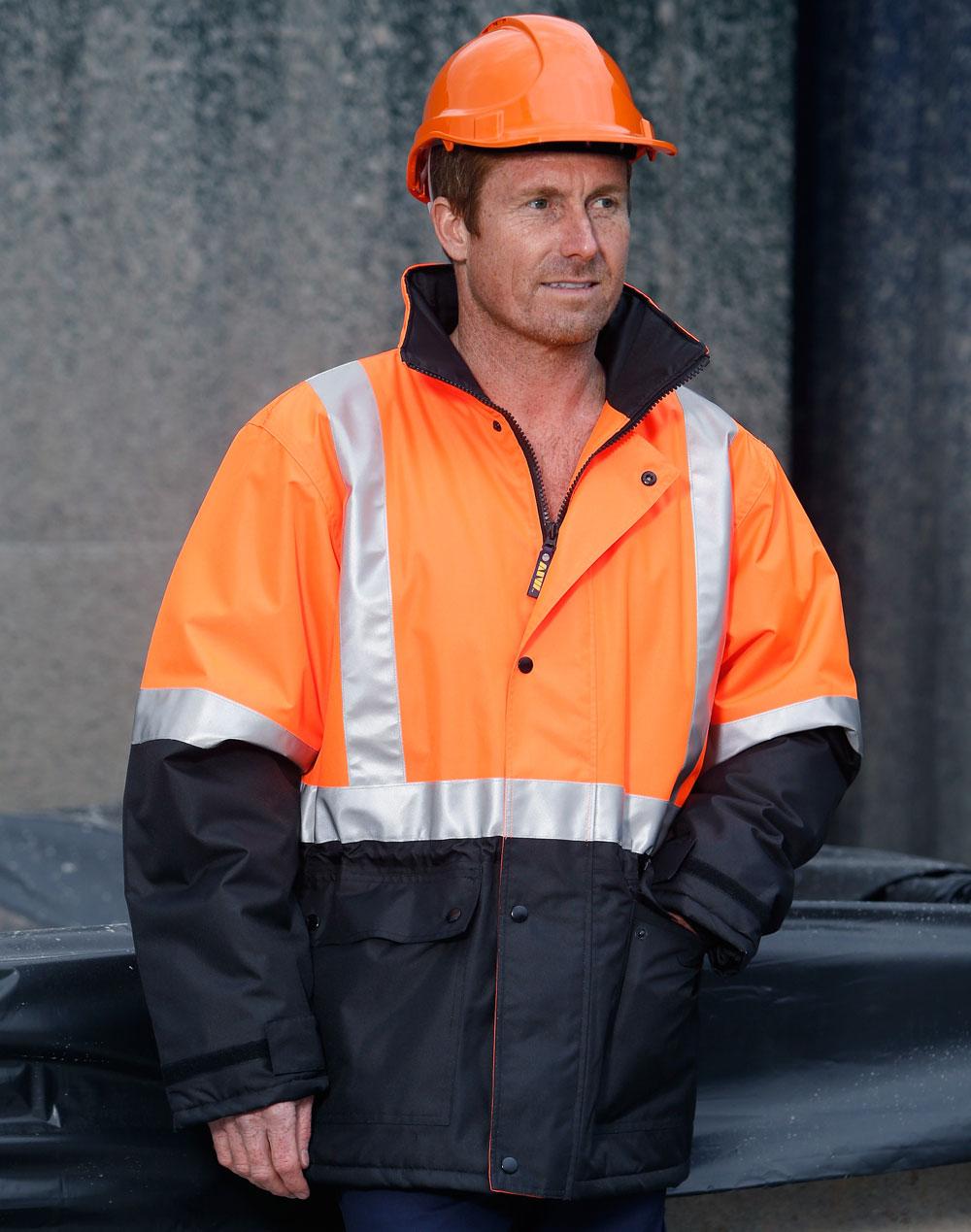 Aiw Hi-Vis Two Tone Rain Proof Quilted Safety Jacket With 3M Tapes SW28A