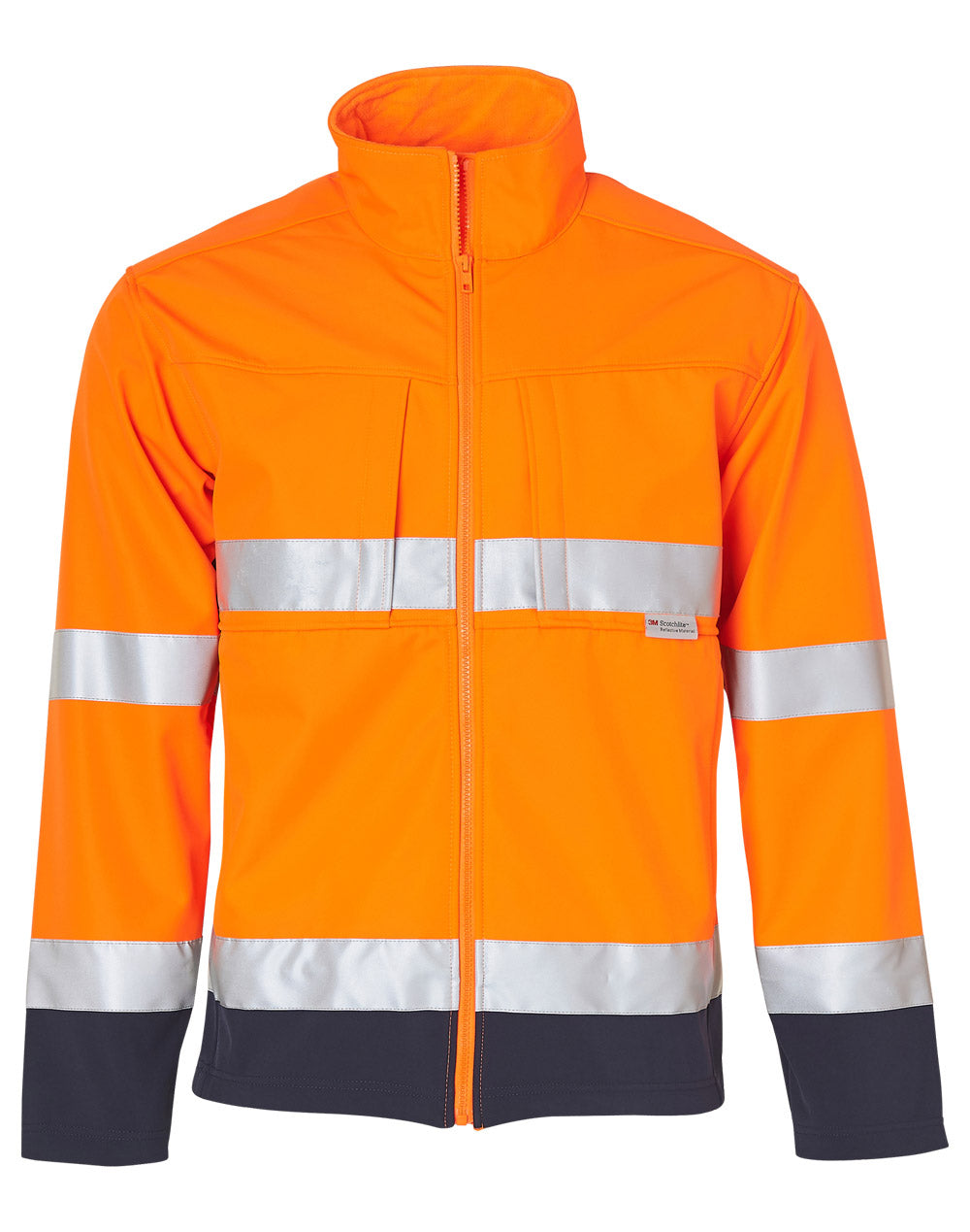 Hi-Vis 2-tone safety jacket 3M tape - SW29 - Orange / Navy
