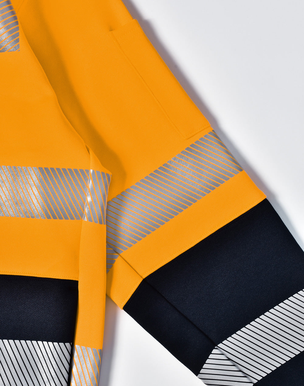 Vic Rail Hi-Vis Safety Jumper- Unisex - Orange/Navy - View