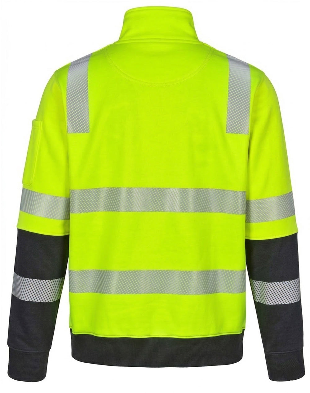 Vic Rail Hi-Vis Safety Jumper- Unisex - Yellow/Charcoal - Back